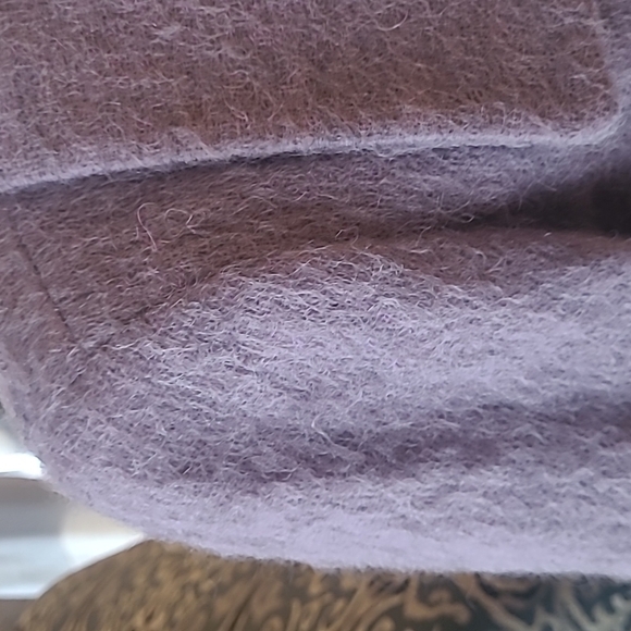Talbots sz 4 lavendar wool alpaca mohair blend soft gorgeous blazer jacket zip - Picture 2 of 7